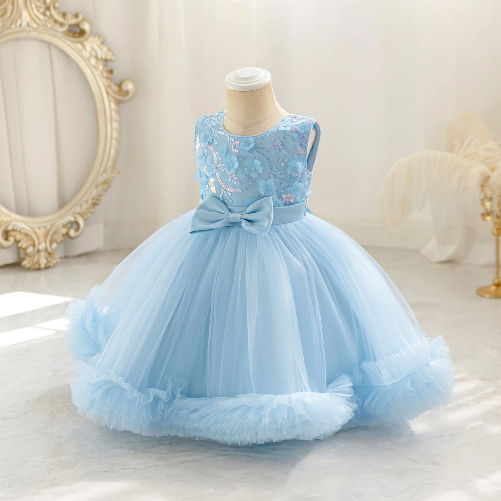Glitter Tablecloth - HETISO Tulle Puffy Flower Girls Dresses