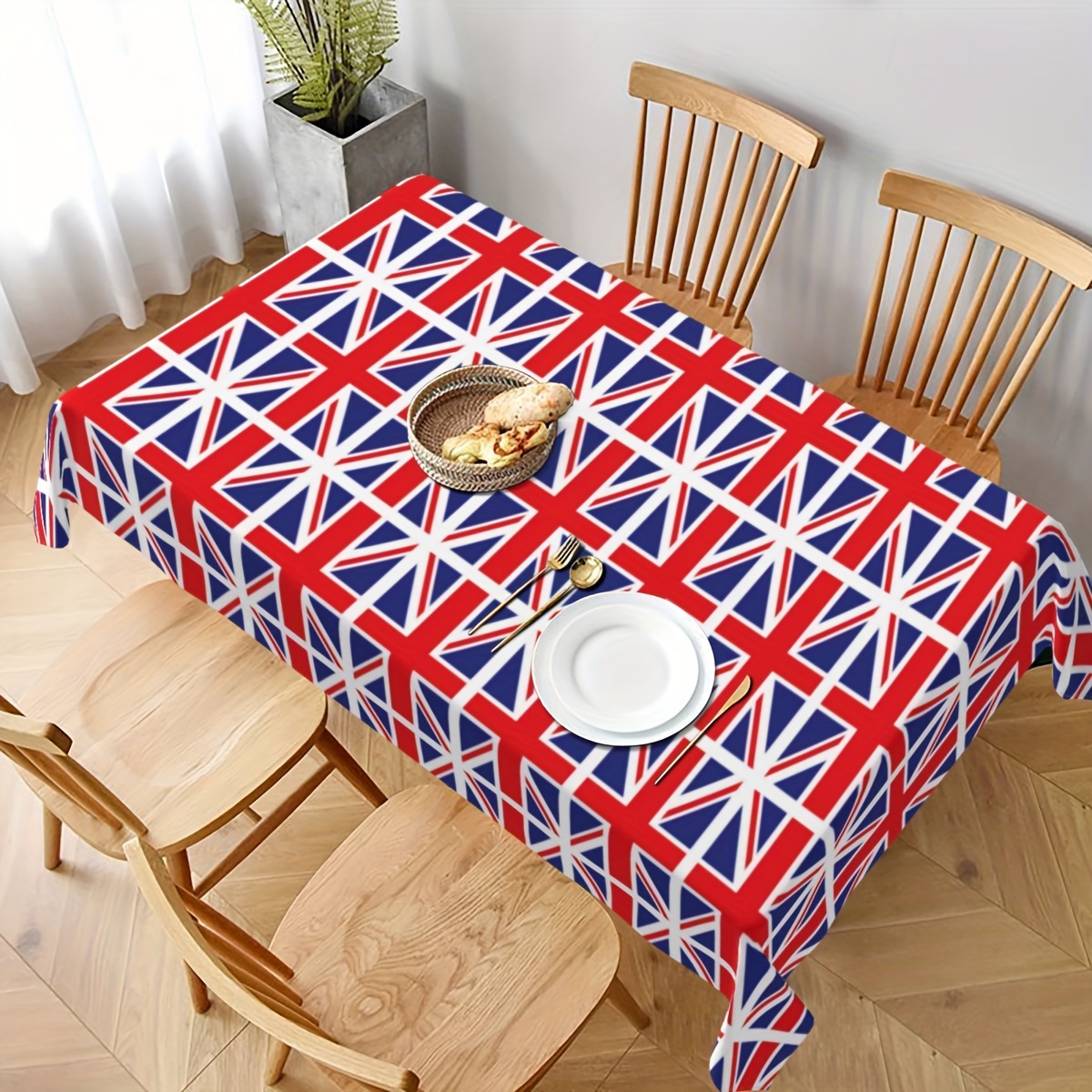 Table Cloth Disposable - 1pc Disposable British Tablecloth, Holiday Plastic