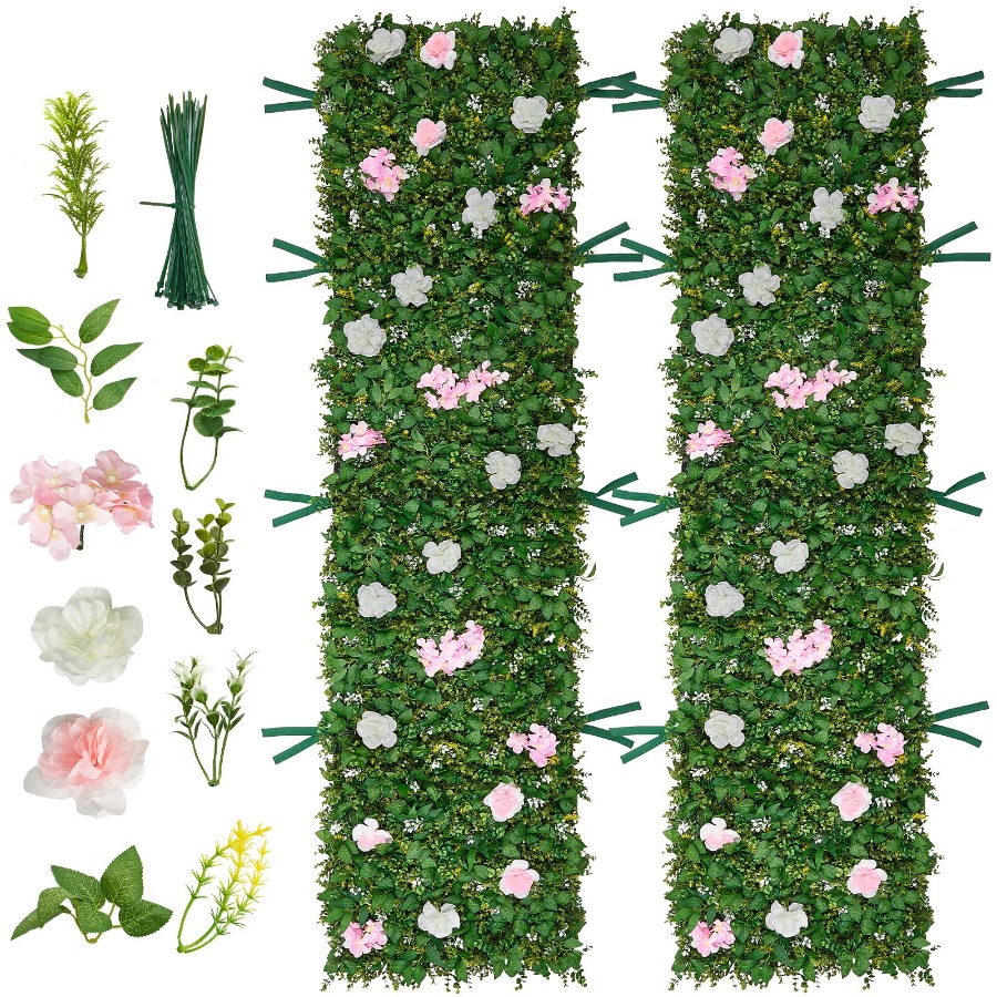 Flower Wall Panel - Wedding event backdrop: 3D silk floral