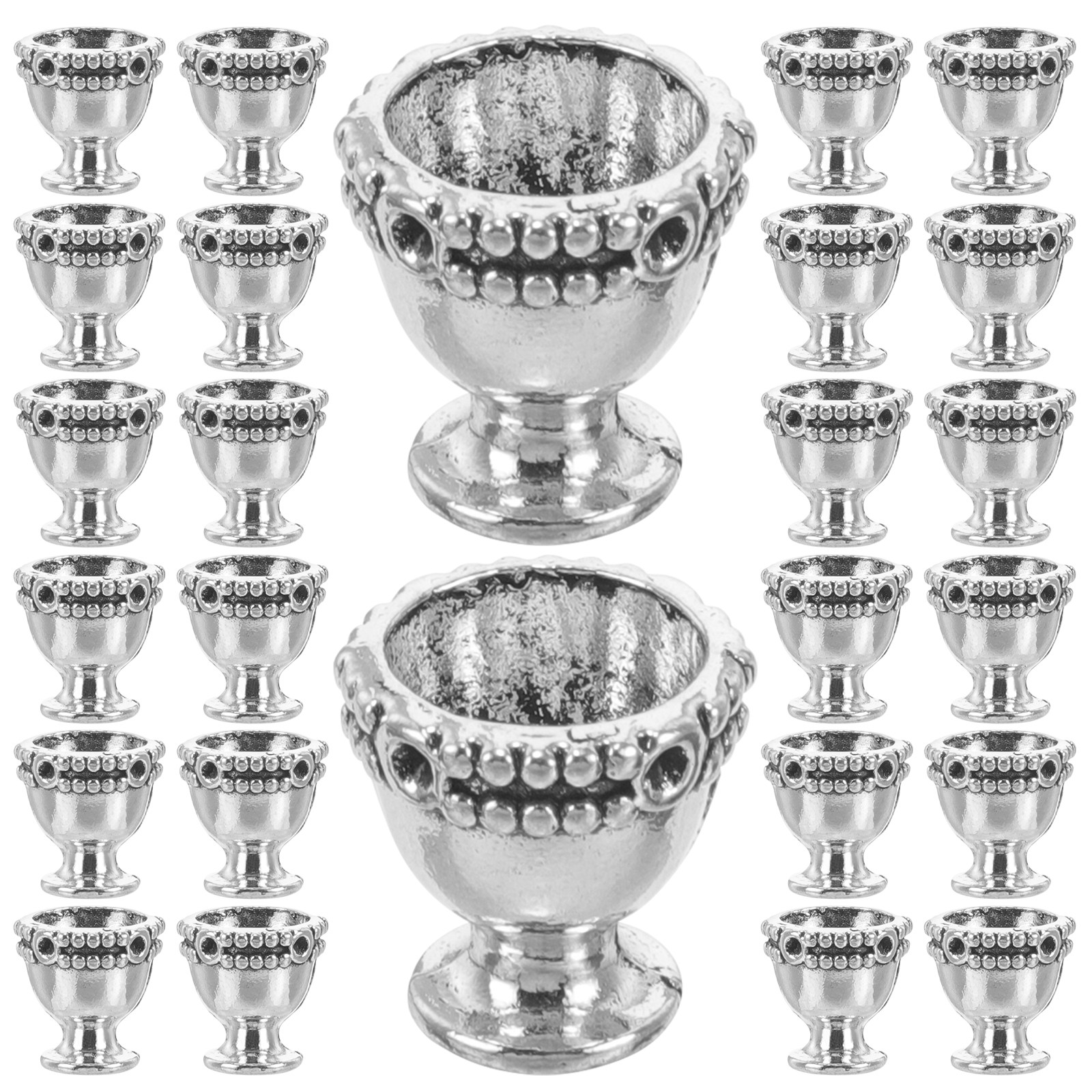 Plastic Cup 50Pcs - 50Pcs Vintage Wine Cup Charms Alloy
