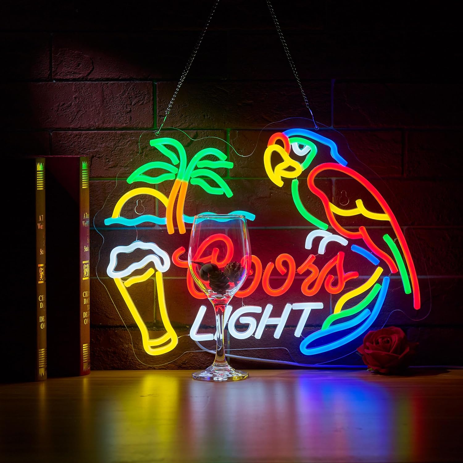 Neon Sign Party - Bar Parrot Neon Sign Art Wall