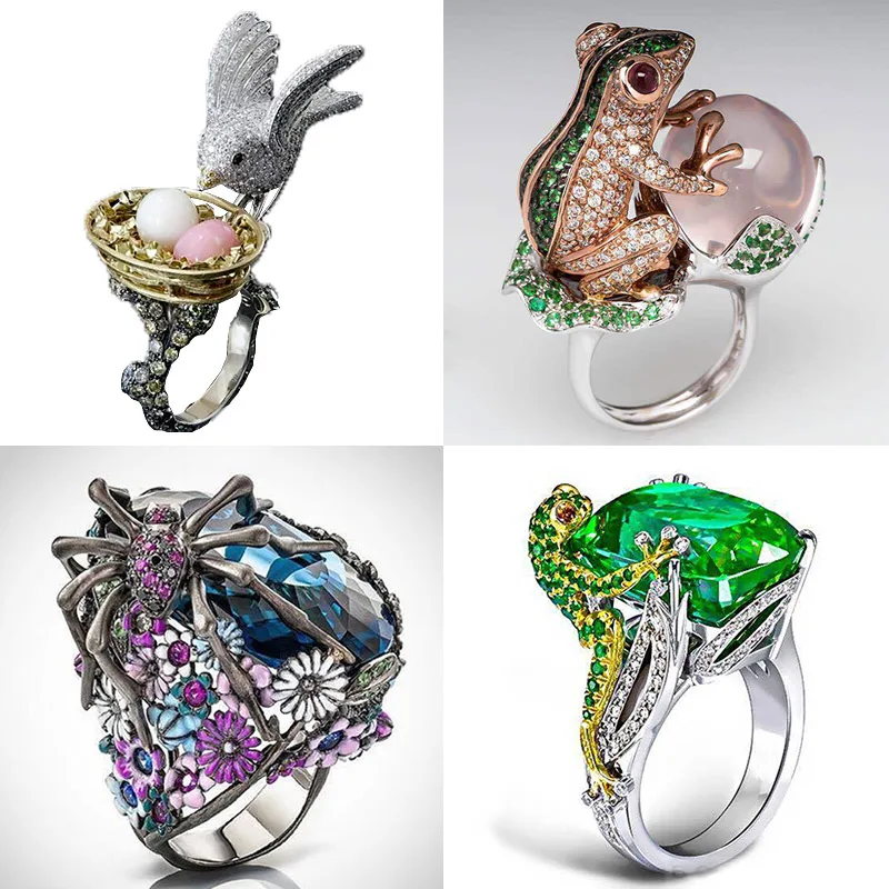 Event Suppliers - Exquisite Unique Spider Fog Finger Rings