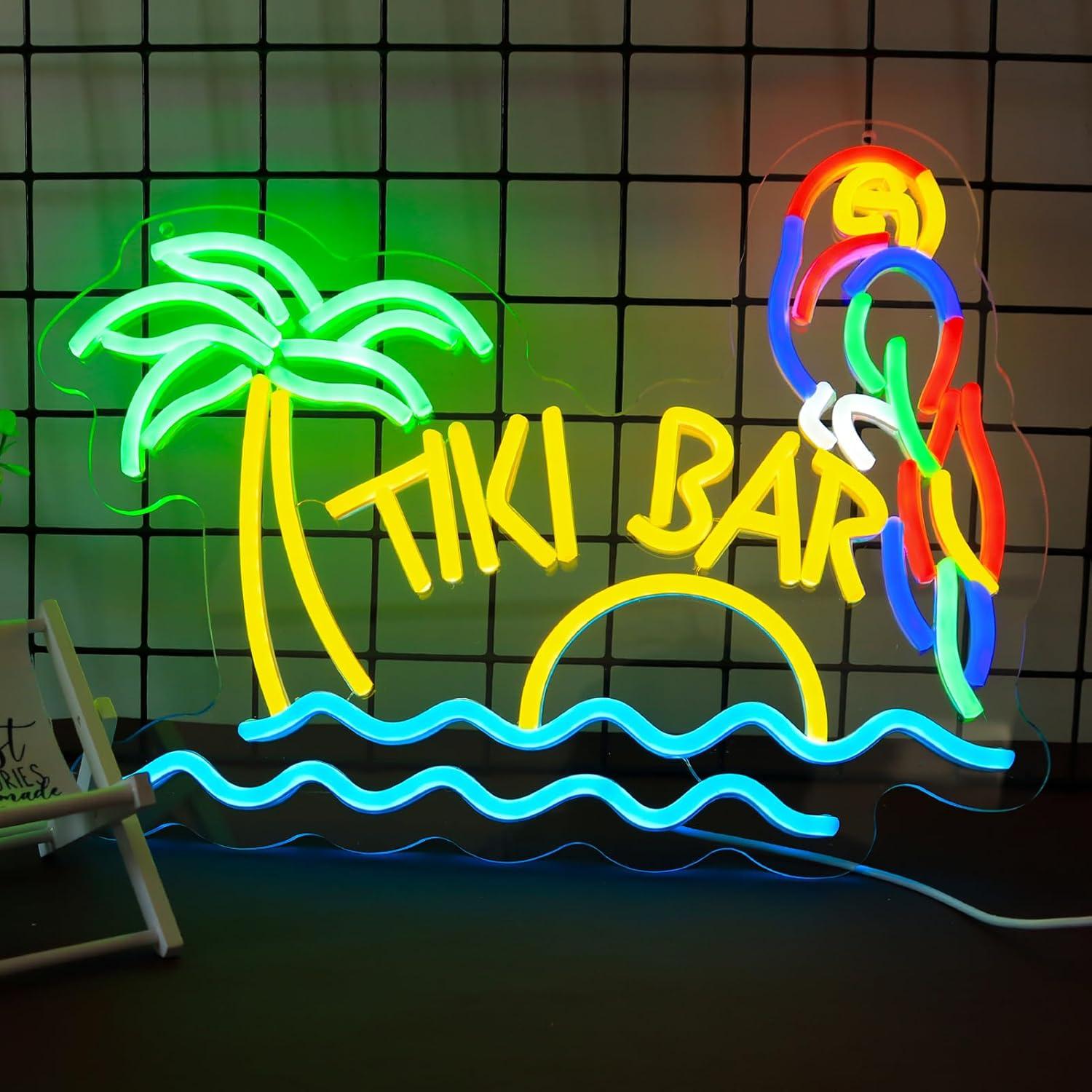 Neon Sign Party - Tiki Bar Neon Sign Beach Theme