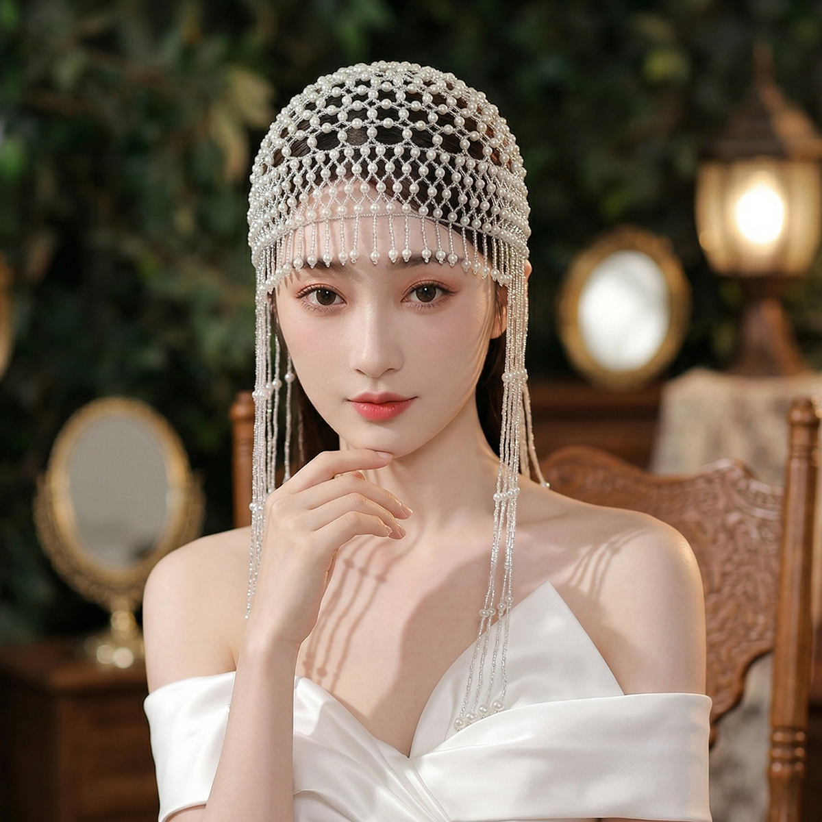 Luxury Pearls Beaded Headwrap  - огляд і ціна Event Suppliers