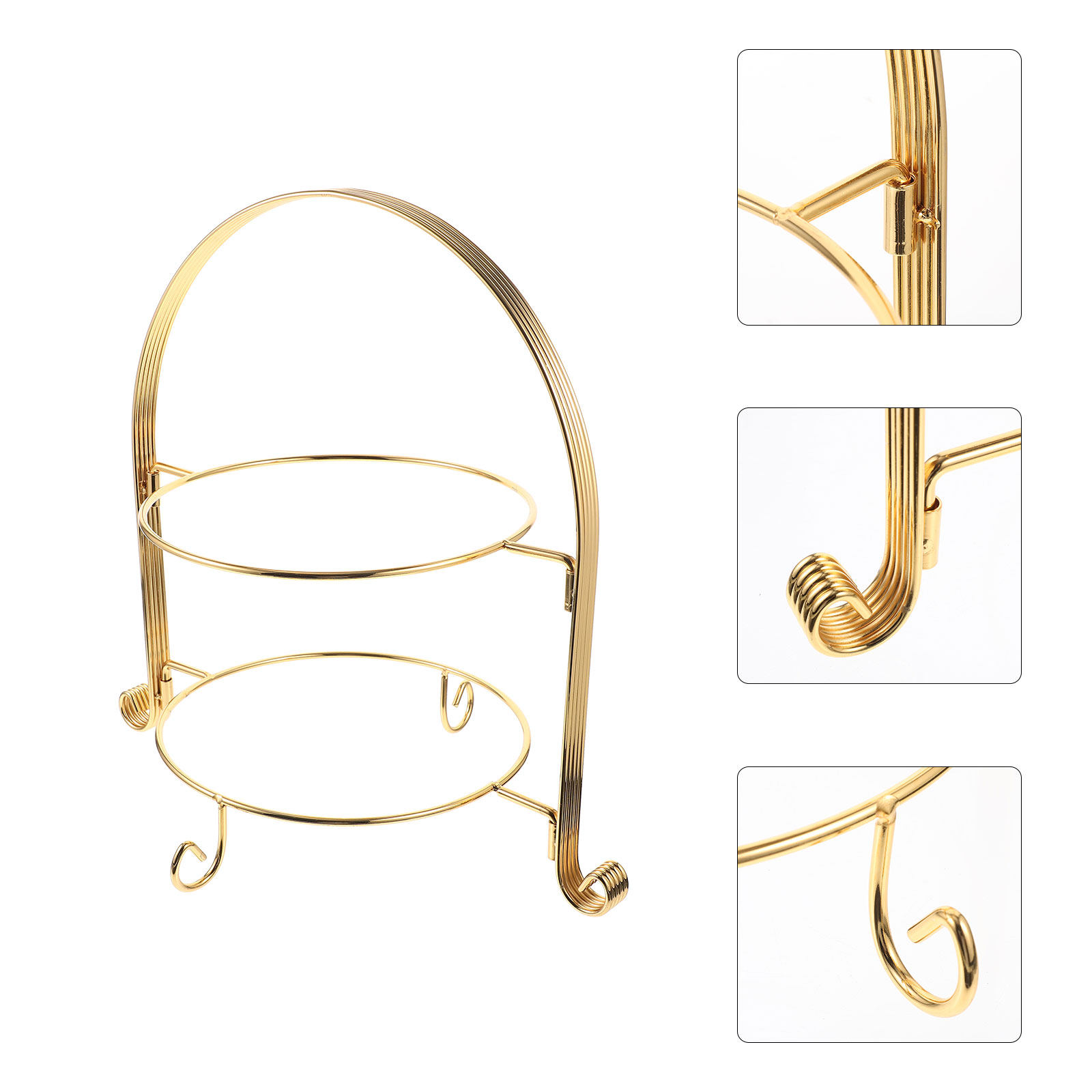 Golden Metal Cake Stand Two Ti - огляд і ціна Cupcake Stand Tier