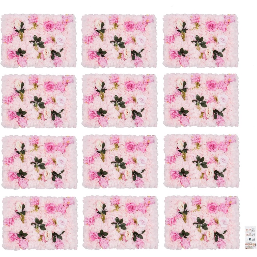 12 Pack Artificial Flower Wall - огляд і ціна Flower Wall Panel