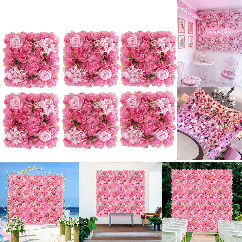 6PCS Artificial Flowers Wall P - огляд і ціна Flower Wall Panel