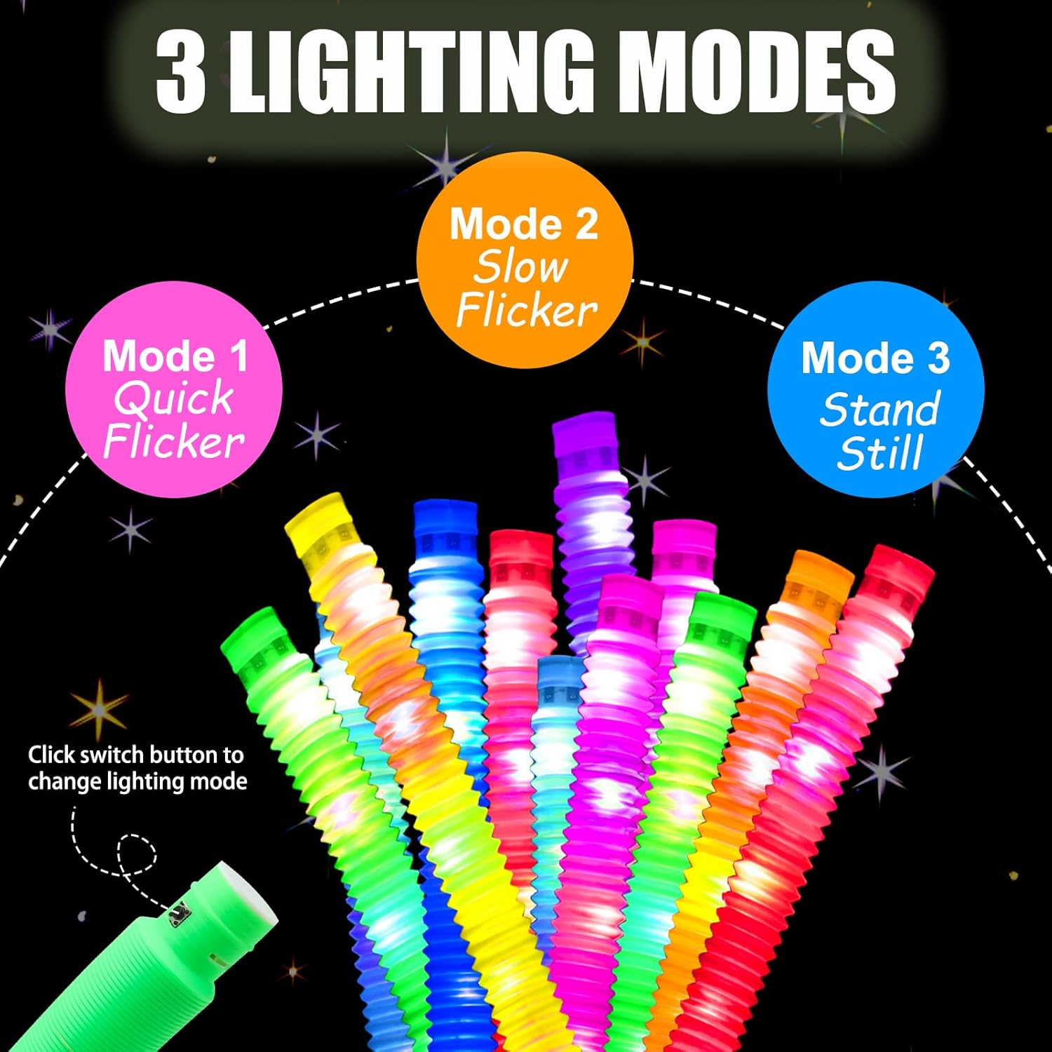 2/6/12 pcs LED Flash Pop Tubes - огляд і ціна Cotton Candy Cone