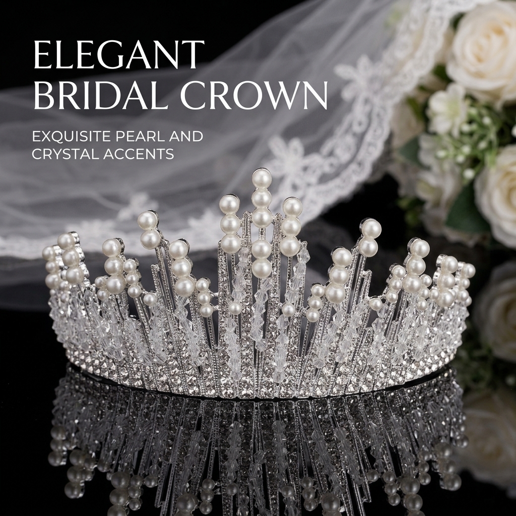 Bridal Pearl Crown Headpiece E - огляд і ціна Event & Party Supply