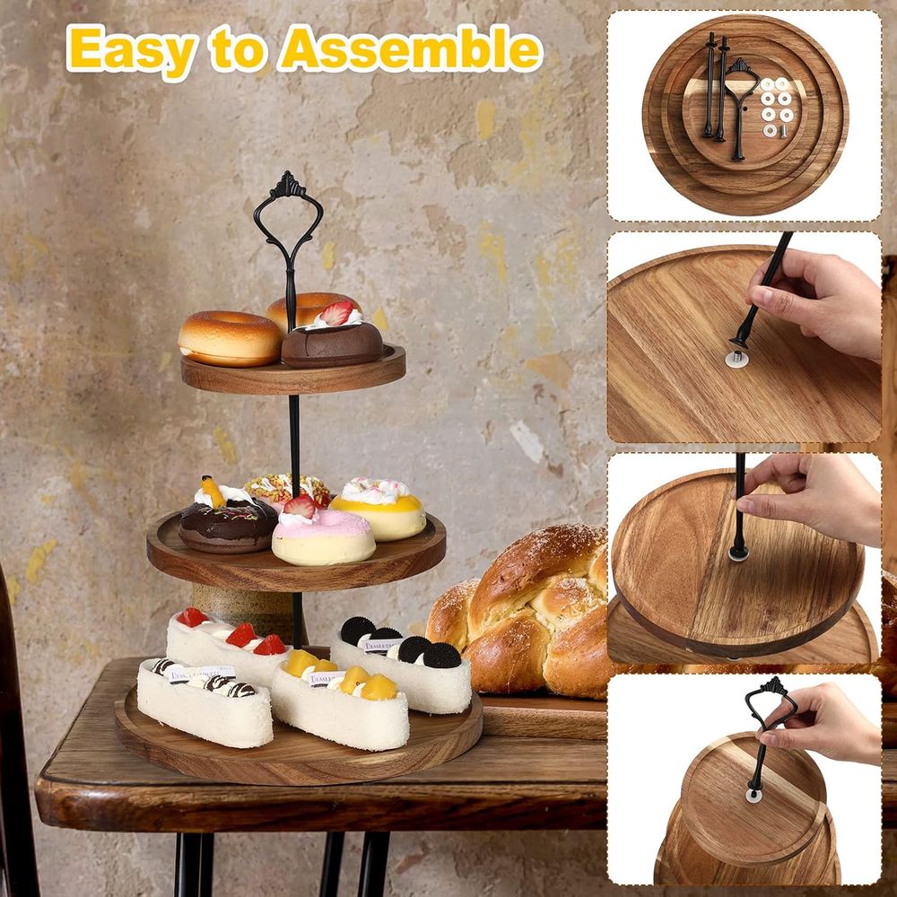 3 Set 3 Tier Wood Cupcake Stan - огляд і ціна Cupcake Stand Tier