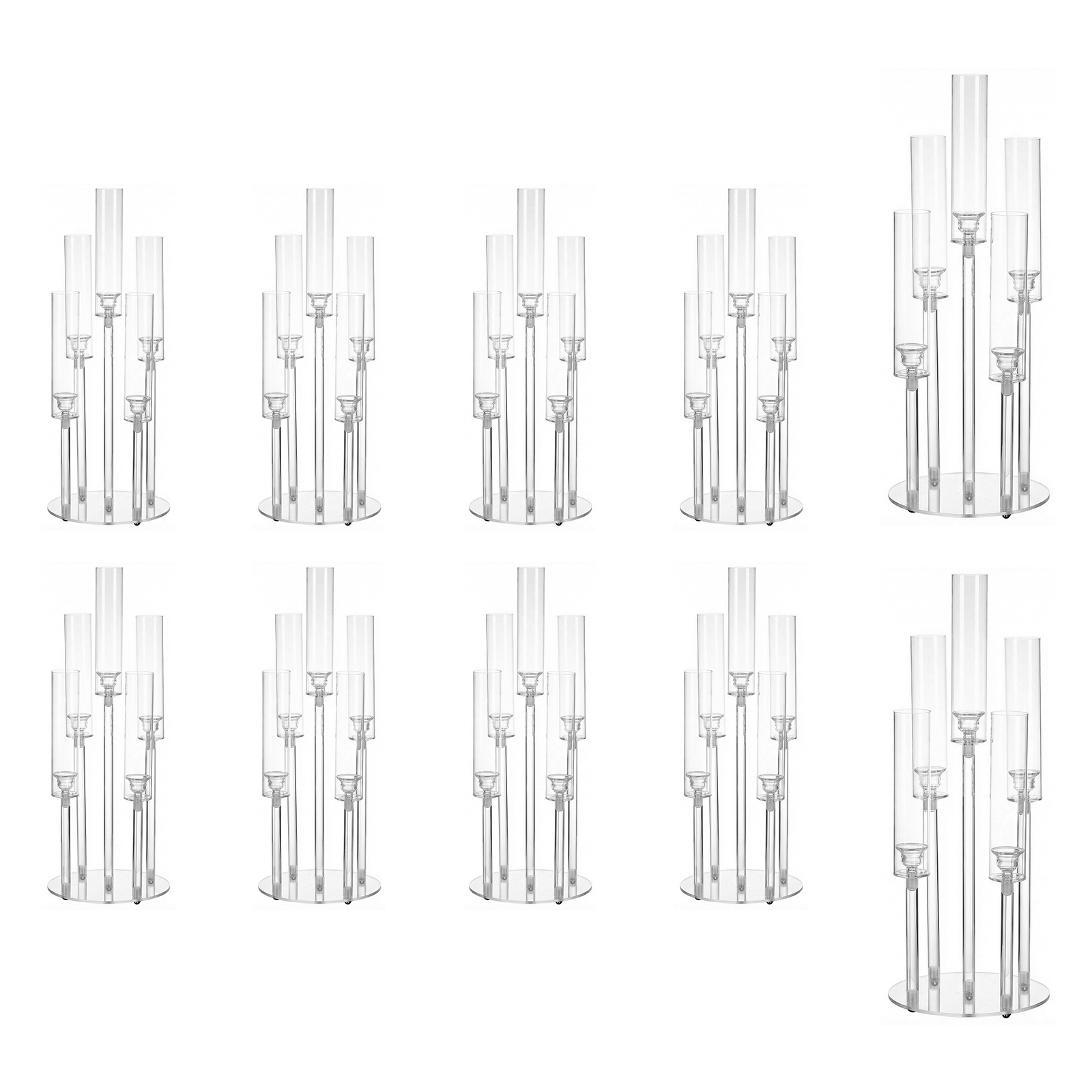 20/10PCS 5 Arm Acrylic Candle  - огляд і ціна Centerpiece Stick
