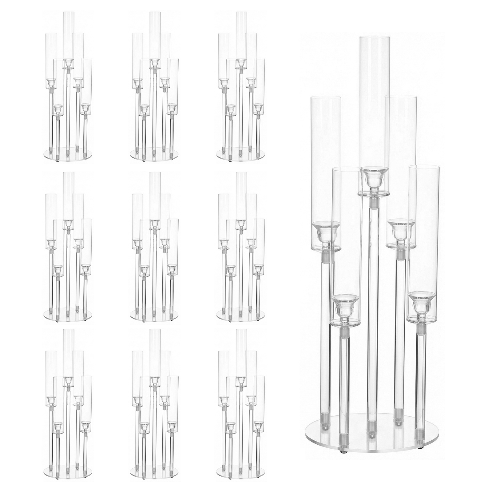 20/10PCS 5 Arm Acrylic Candle  - огляд і ціна Centerpiece Stick