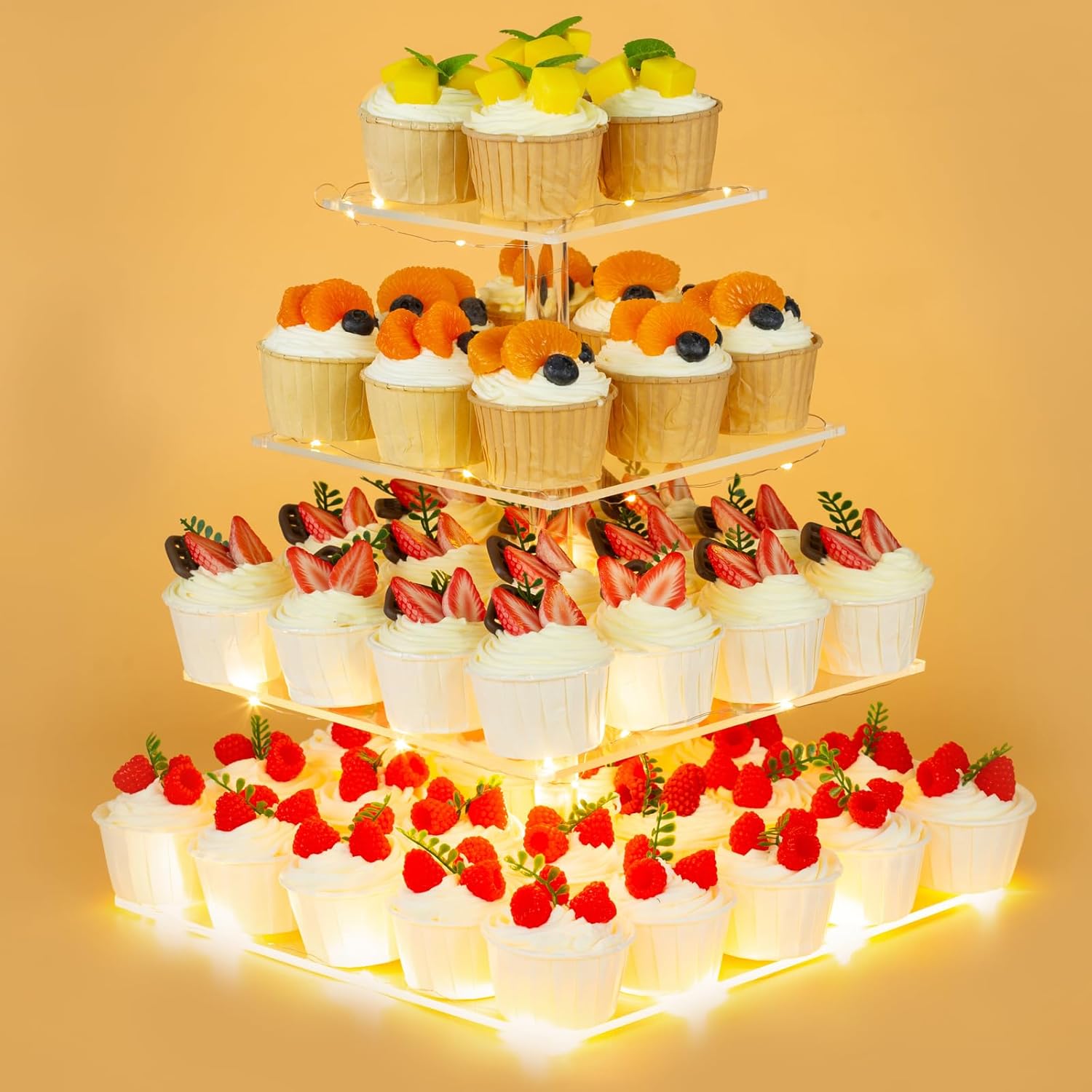 4 Tier Premium Acrylic Cupcake - огляд і ціна Cupcake Stand Tier