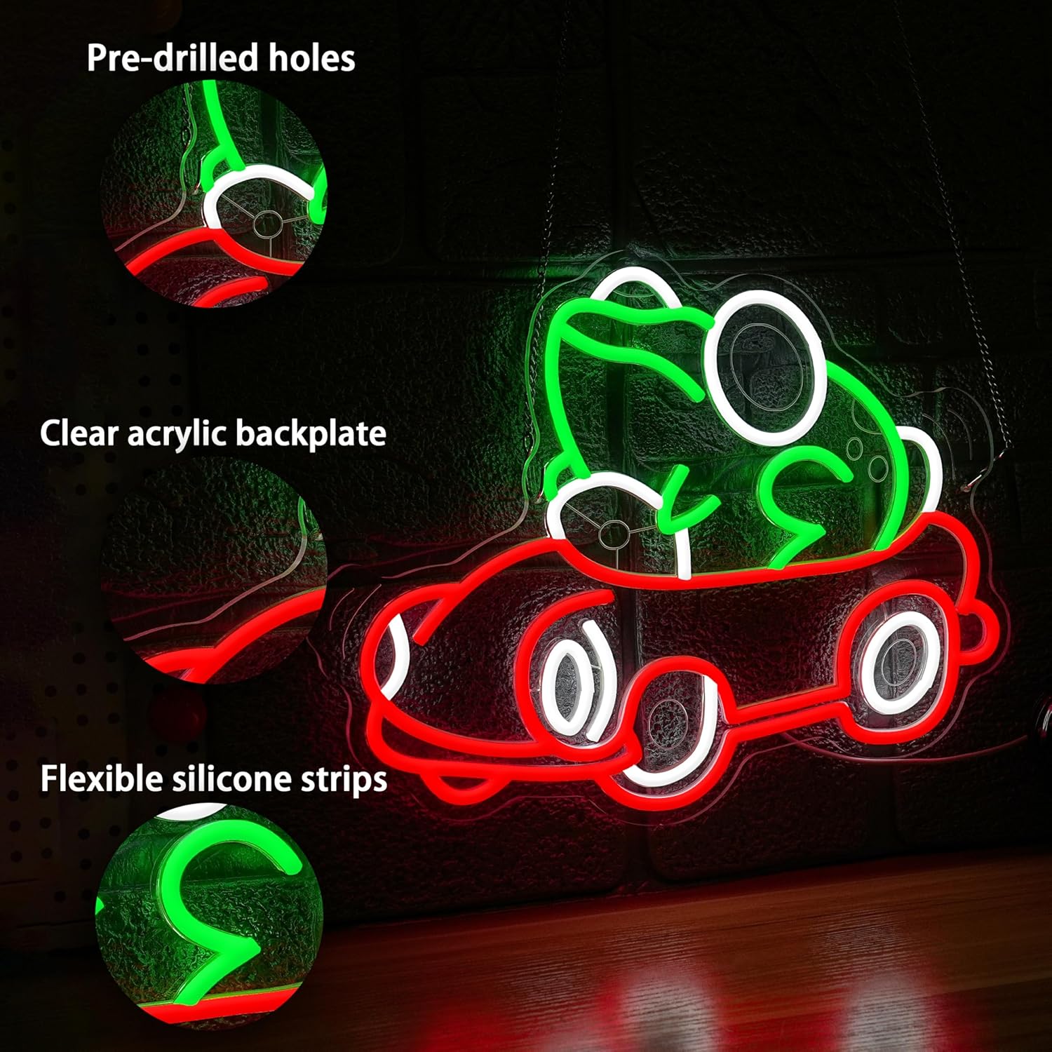 Frog Driving Car Neon Sign Art - огляд і ціна Neon Sign Party