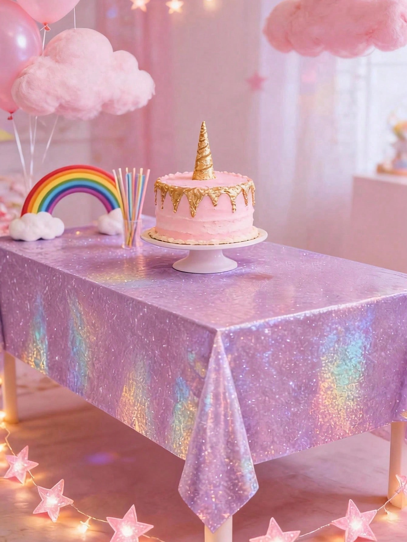 1pc Laser Purple Disposable Ta - огляд і ціна Table Cloth Disposable