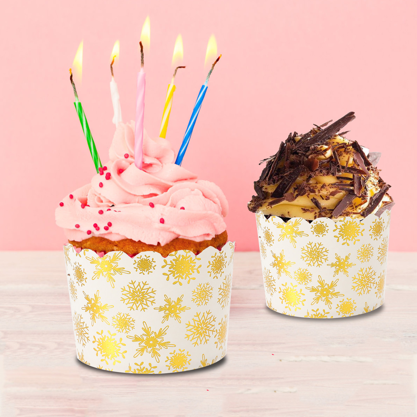 50Pcs Gold Foil Baking Cups Pr - огляд і ціна Plastic Cup 50Pcs