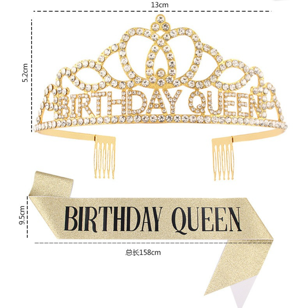 Rose Gold Glitter Birthday Que - огляд і ціна Birthday Sash Glitter