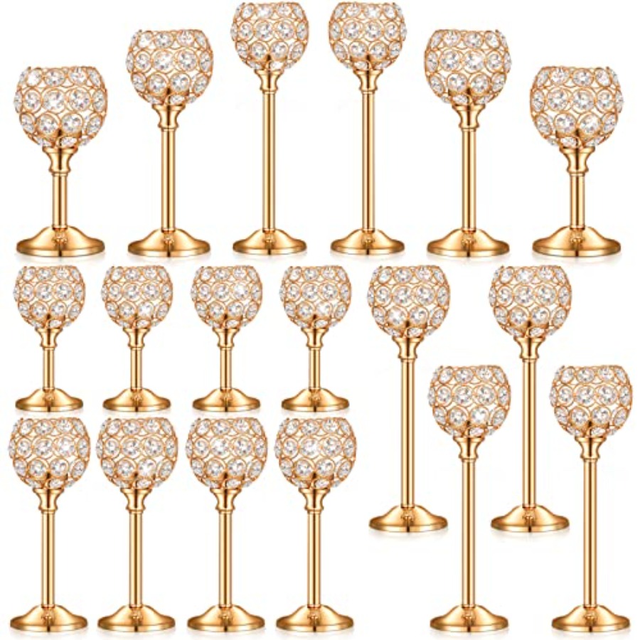 18 Pieces Crystal Candle Holde - огляд і ціна Centerpiece Stick