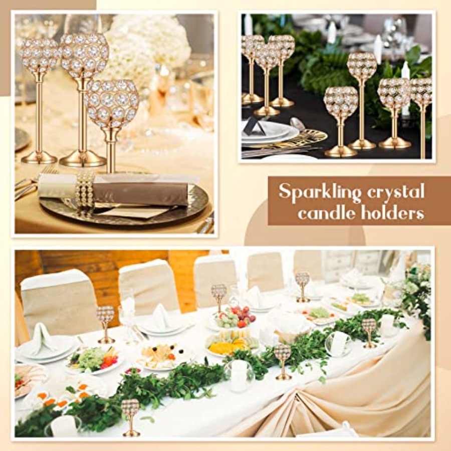 18 Pieces Crystal Candle Holde - огляд і ціна Centerpiece Stick