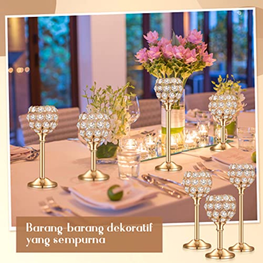 18 Pieces Crystal Candle Holde - огляд і ціна Centerpiece Stick