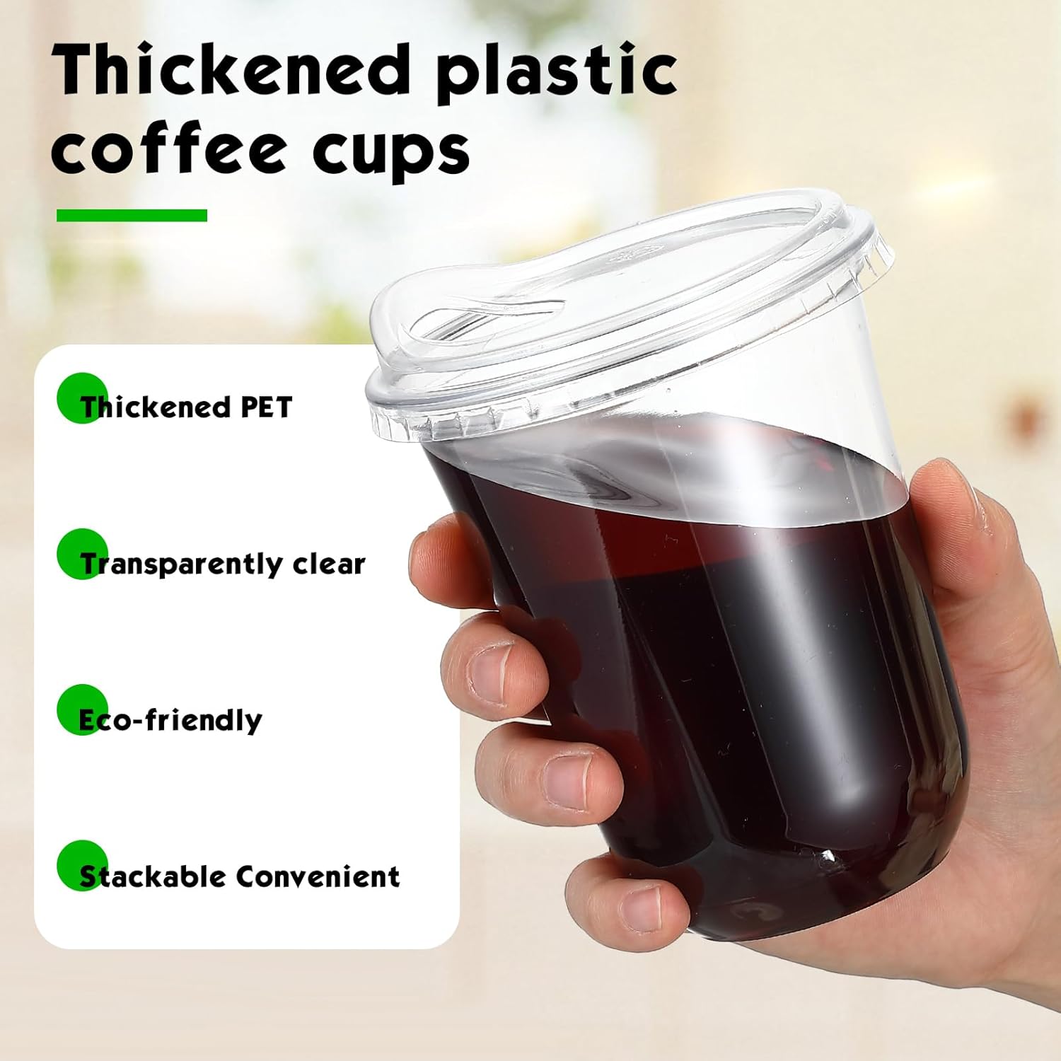 Clear Plastic Cups with Strawl - огляд і ціна Plastic Cup 50Pcs
