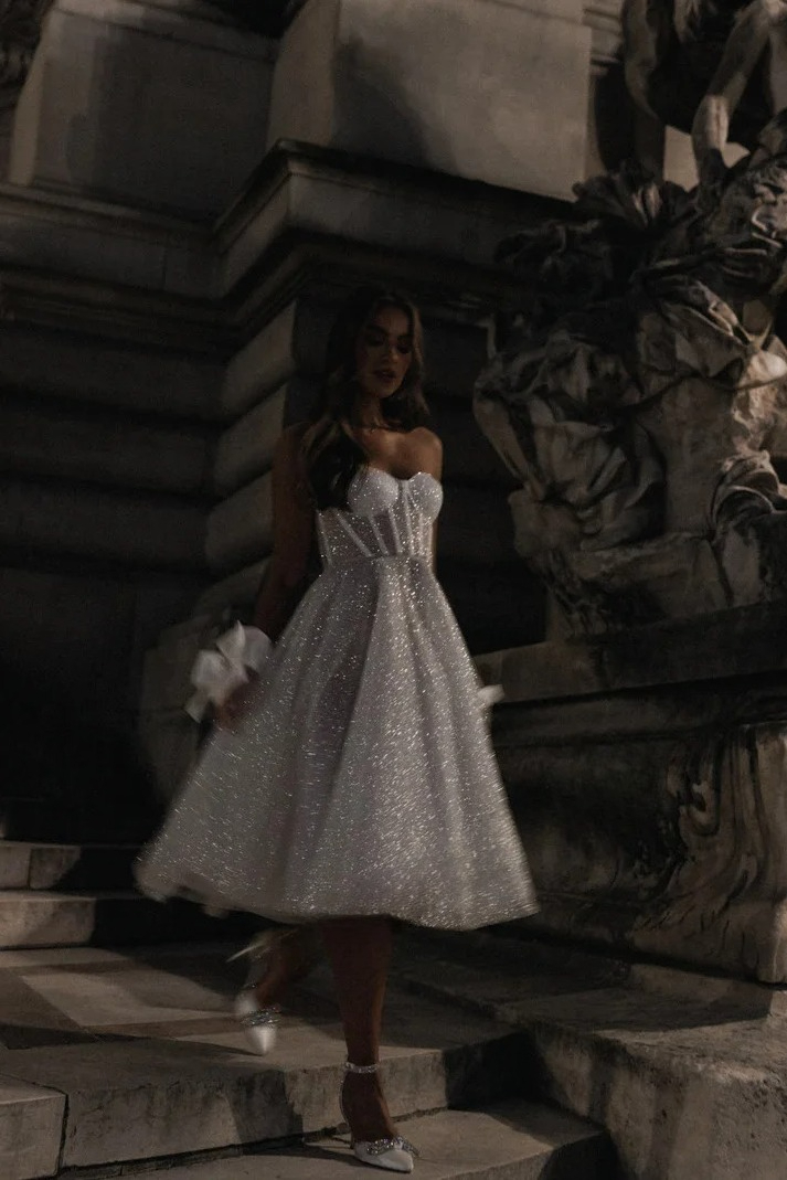 Glitter Mini Wedding Dresses f - огляд і ціна Glitter Tablecloth