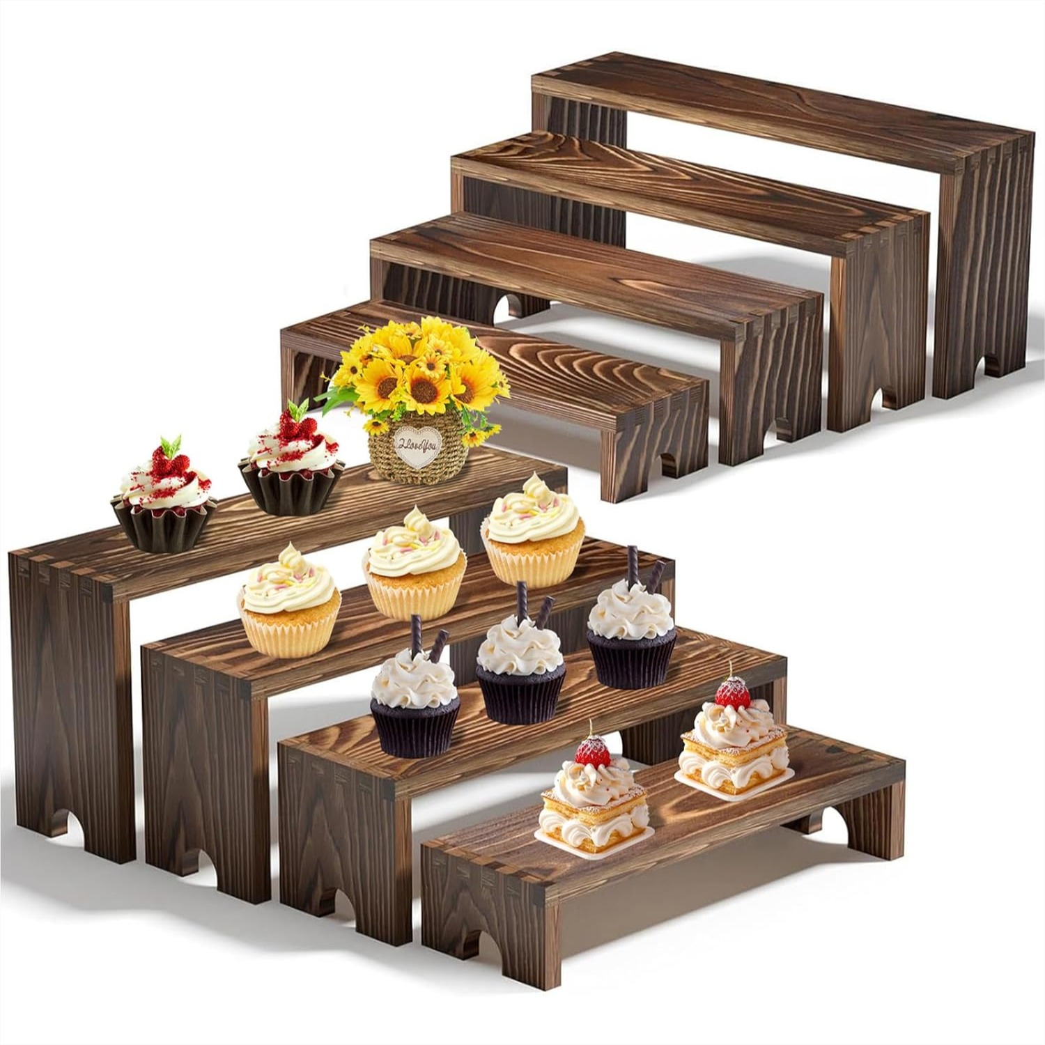 2 Tier Wooden Cupcake Stand Se - огляд і ціна Cupcake Stand Tier