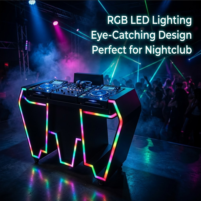 Custom Metal LED DJ Booth Tabl - огляд і ціна Event Suppliers