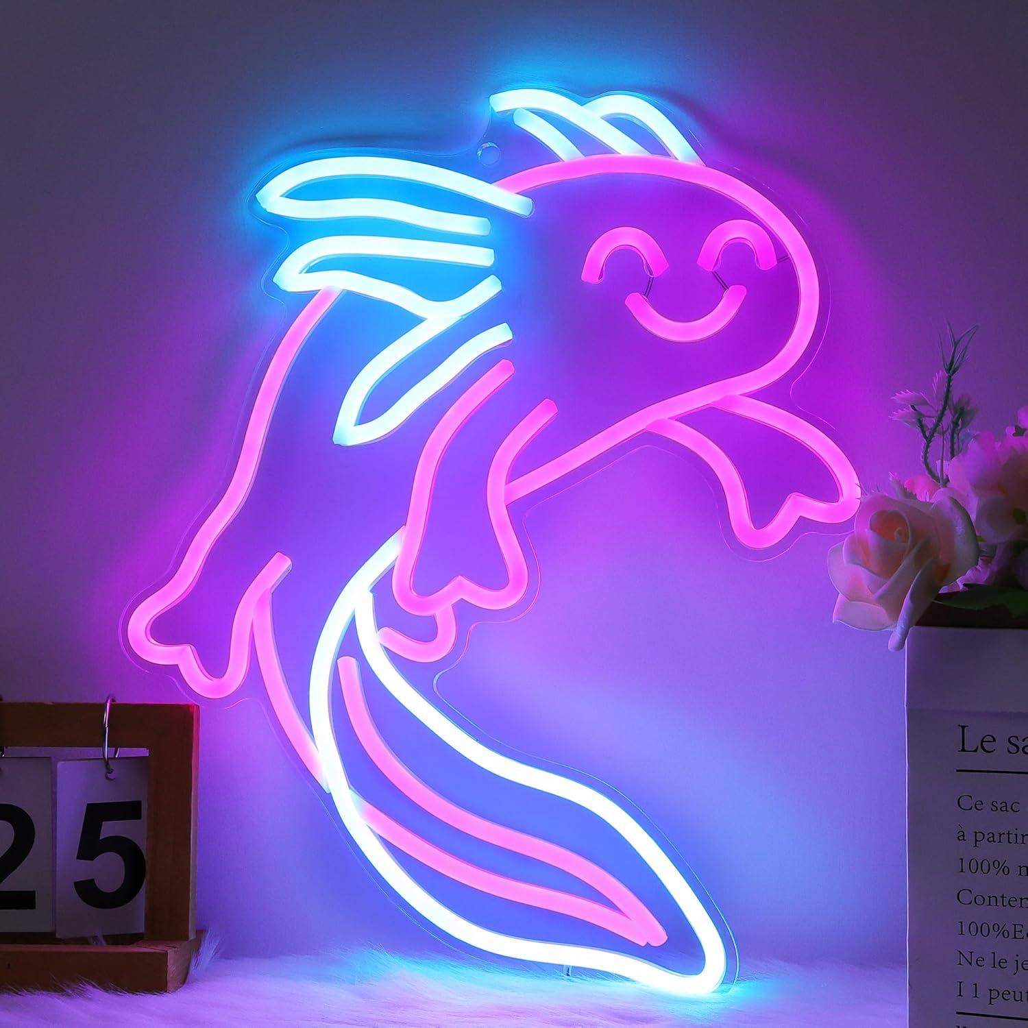 Ammonite Axolotl Neon Sign Cut - огляд і ціна Neon Sign Party
