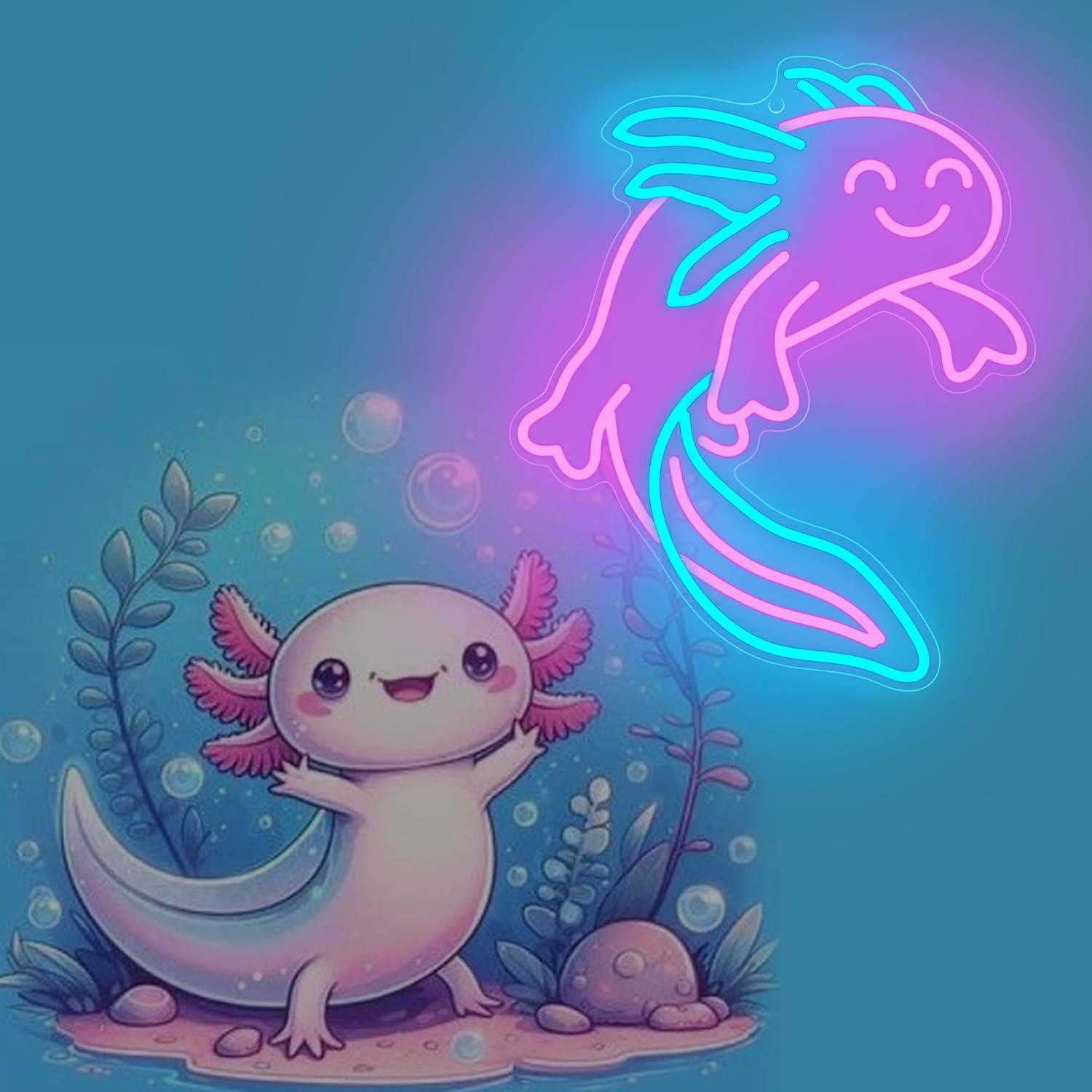 Ammonite Axolotl Neon Sign Cut - огляд і ціна Neon Sign Party
