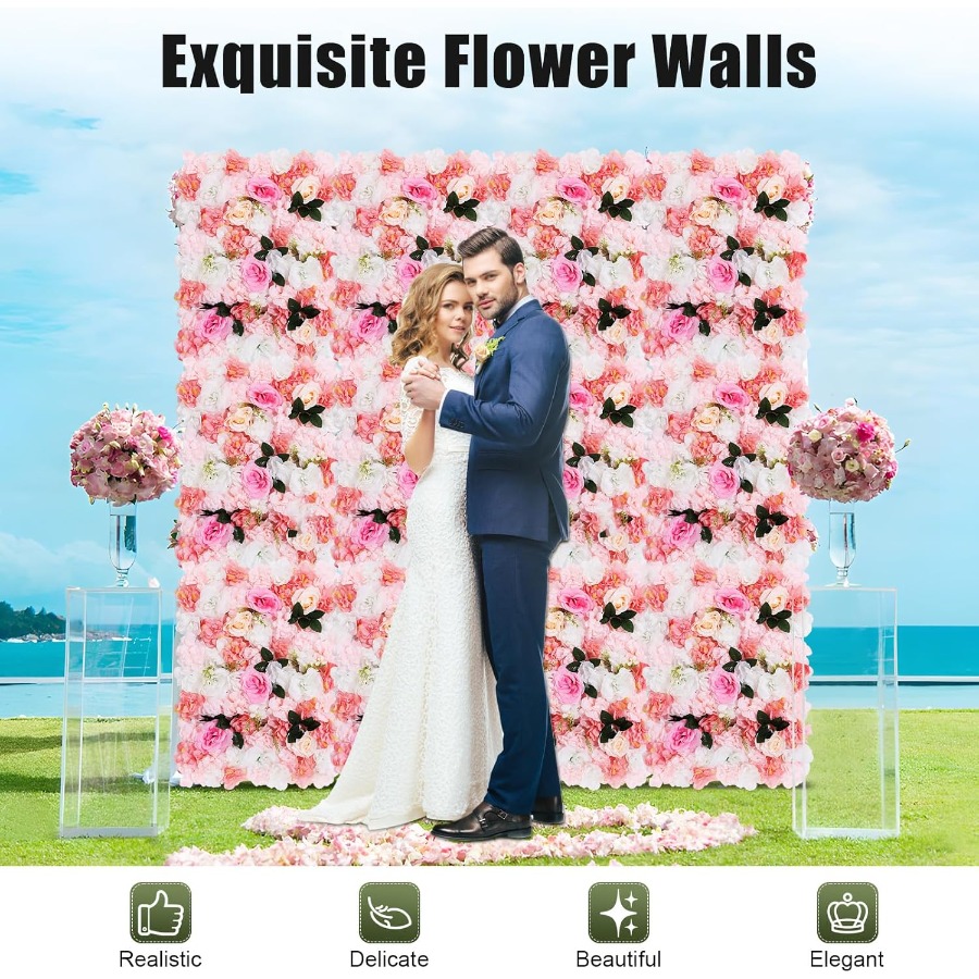 12 Pack Artificial Flower Wall - огляд і ціна Flower Wall Panel