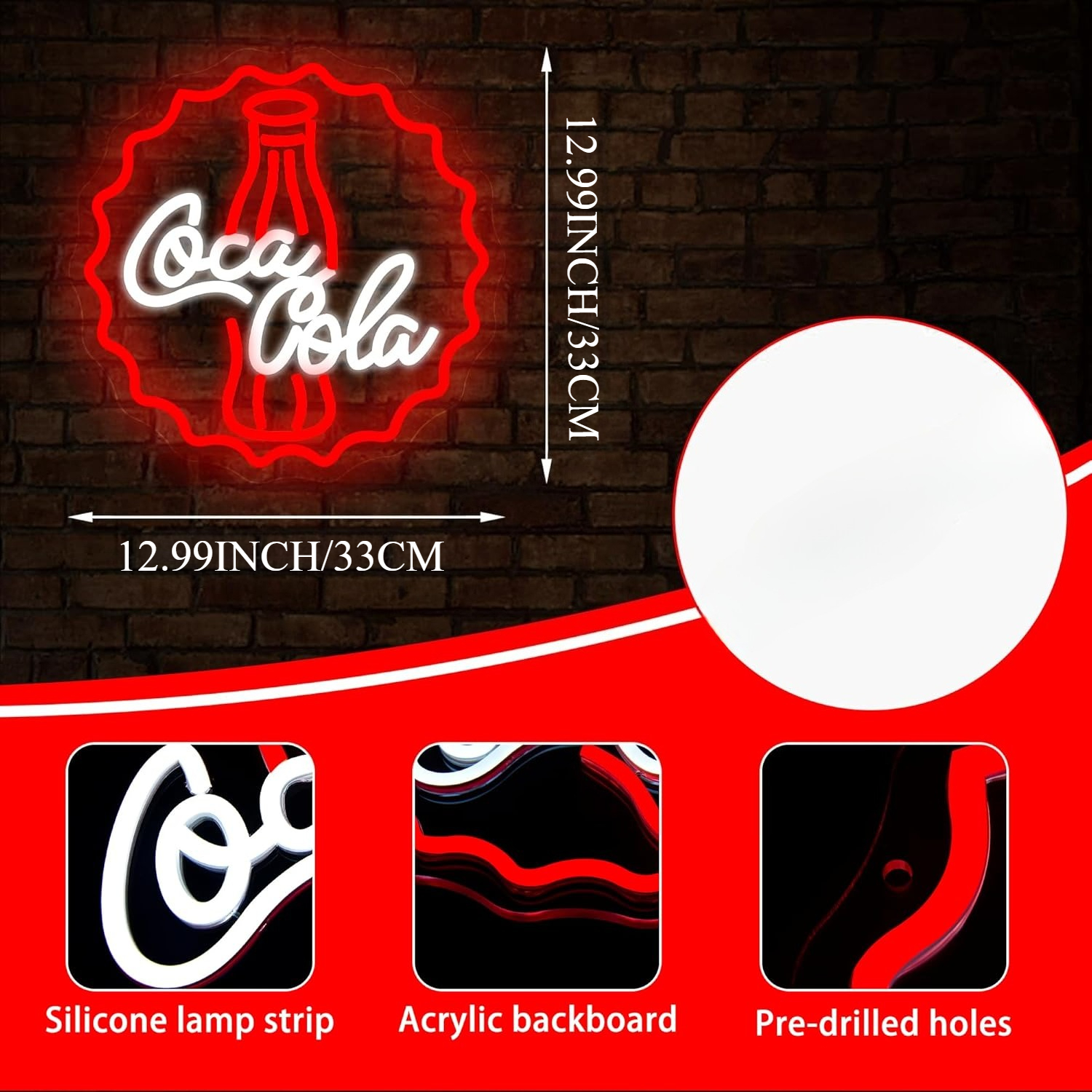Cola Neon Sign Art Wall Light  - огляд і ціна Neon Sign Party