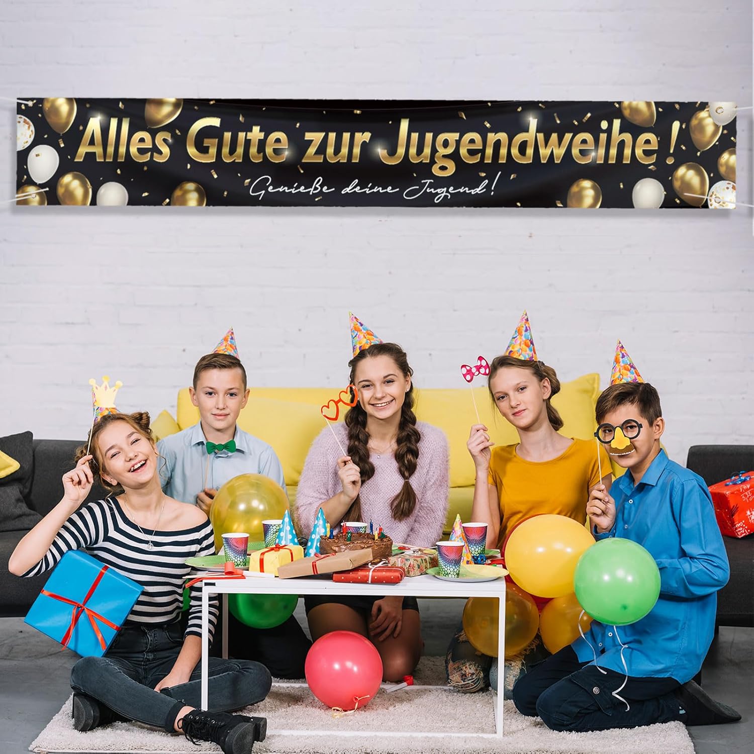 Jugendweihe Deko,Jugendweihe B - огляд і ціна Party Banner Gold