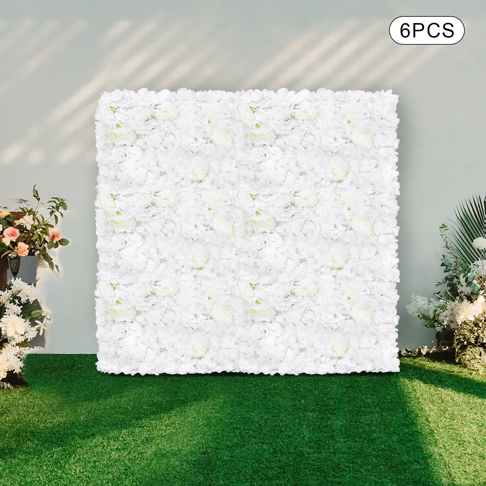 6PCS Silk Decorative Backdrop, - огляд і ціна Flower Wall Panel