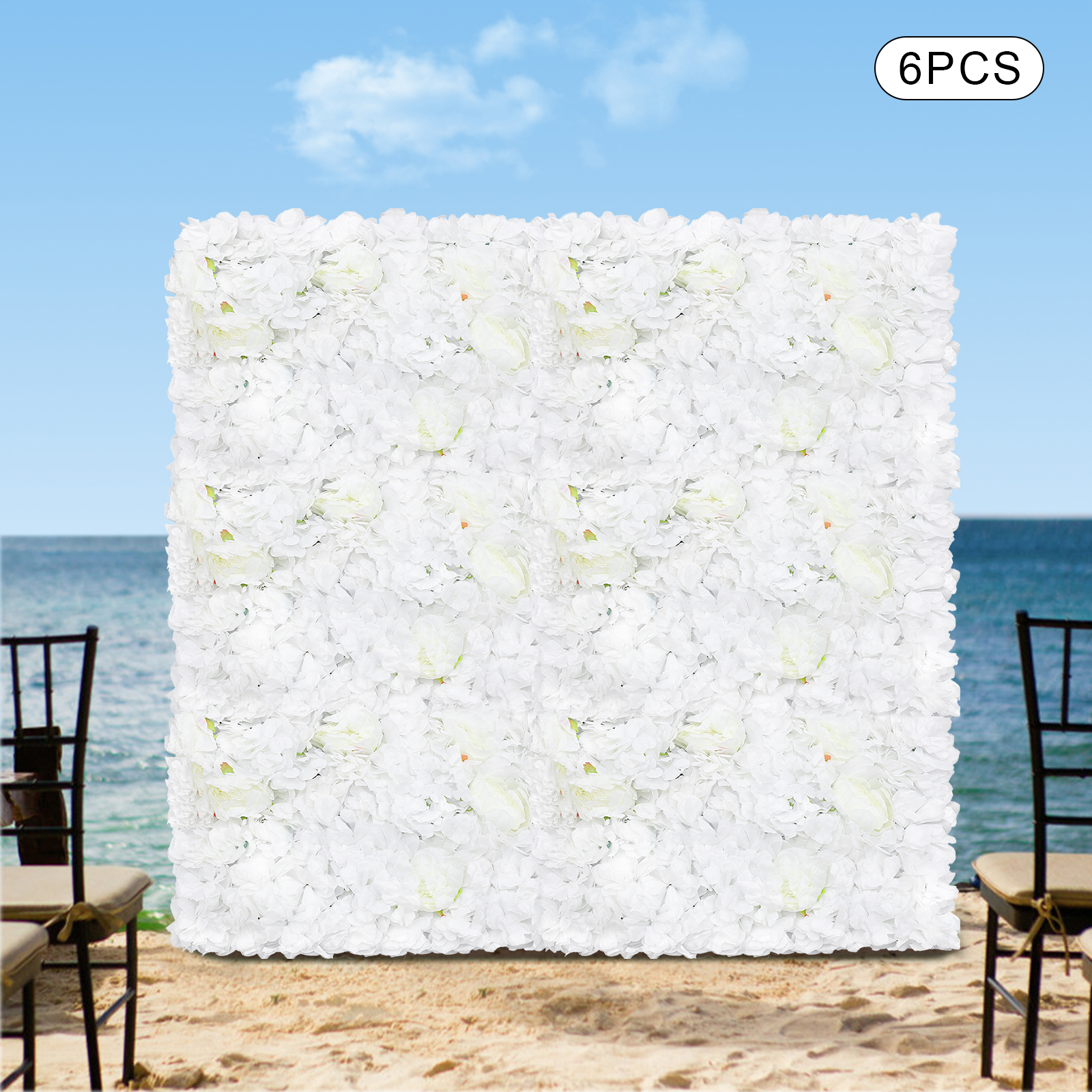 6PCS Silk Decorative Backdrop, - огляд і ціна Flower Wall Panel