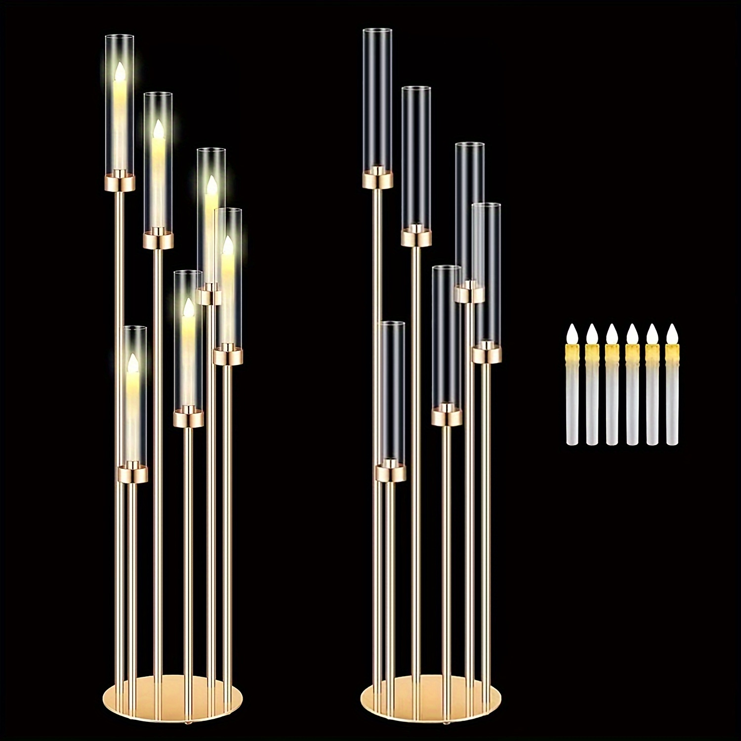 2 Sets Floor Candelabra 6 Arms - огляд і ціна Centerpiece Stick