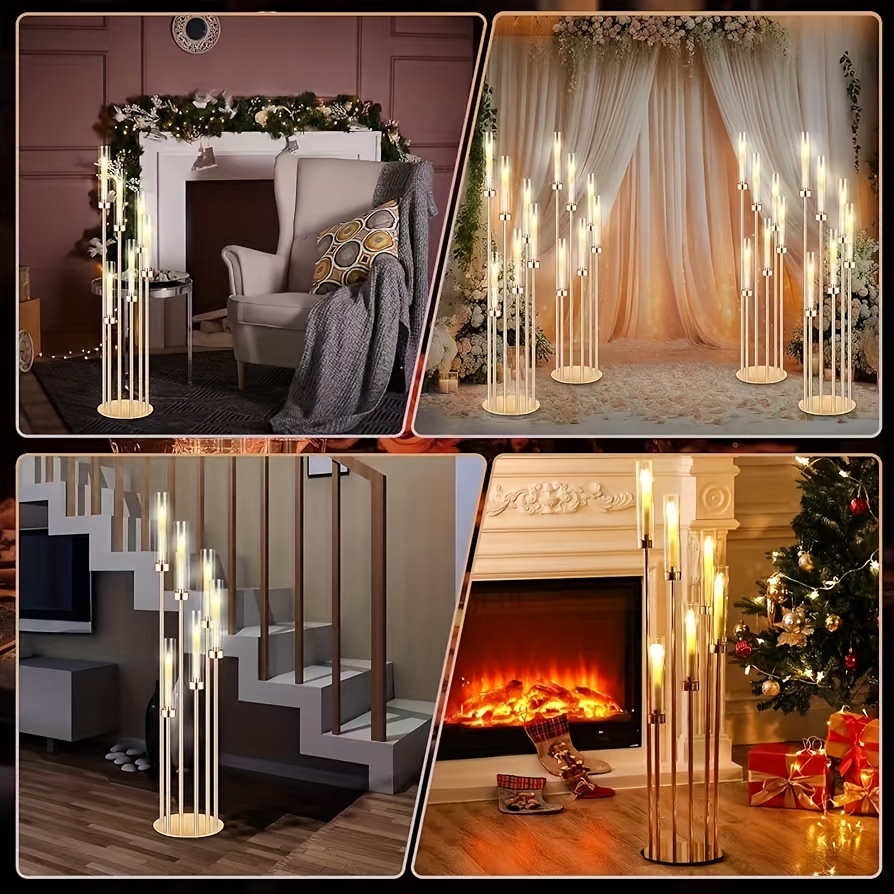 2 Sets Floor Candelabra 6 Arms - огляд і ціна Centerpiece Stick