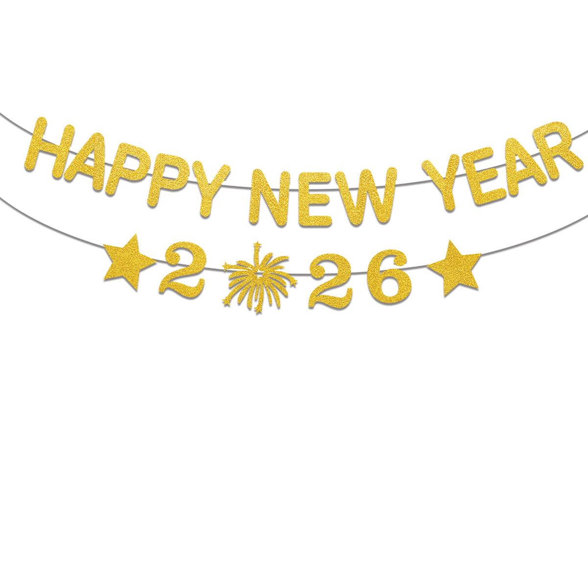 1Set 2026 Happy New Year Decor - огляд і ціна Party Banner Gold