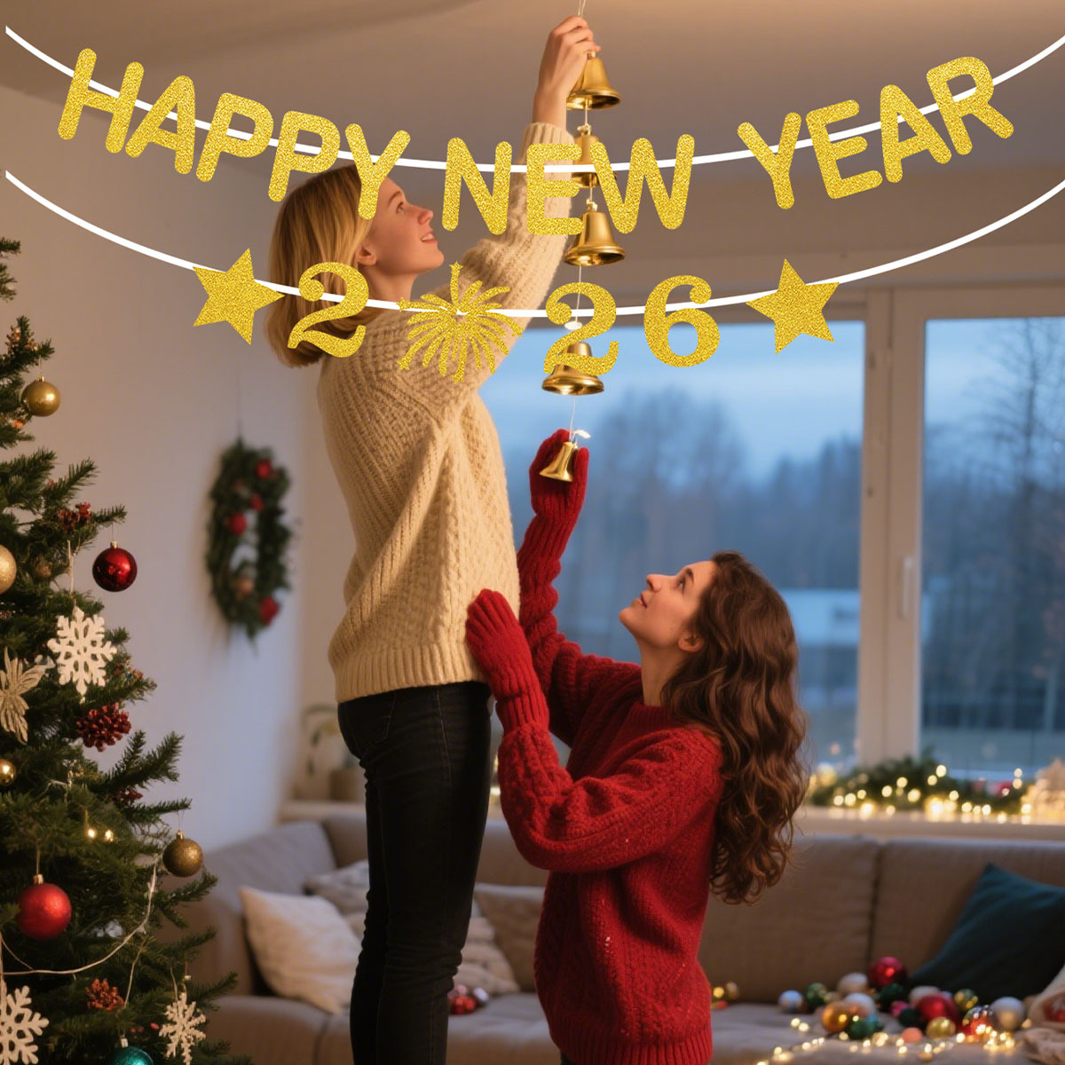 1Set 2026 Happy New Year Decor - огляд і ціна Party Banner Gold