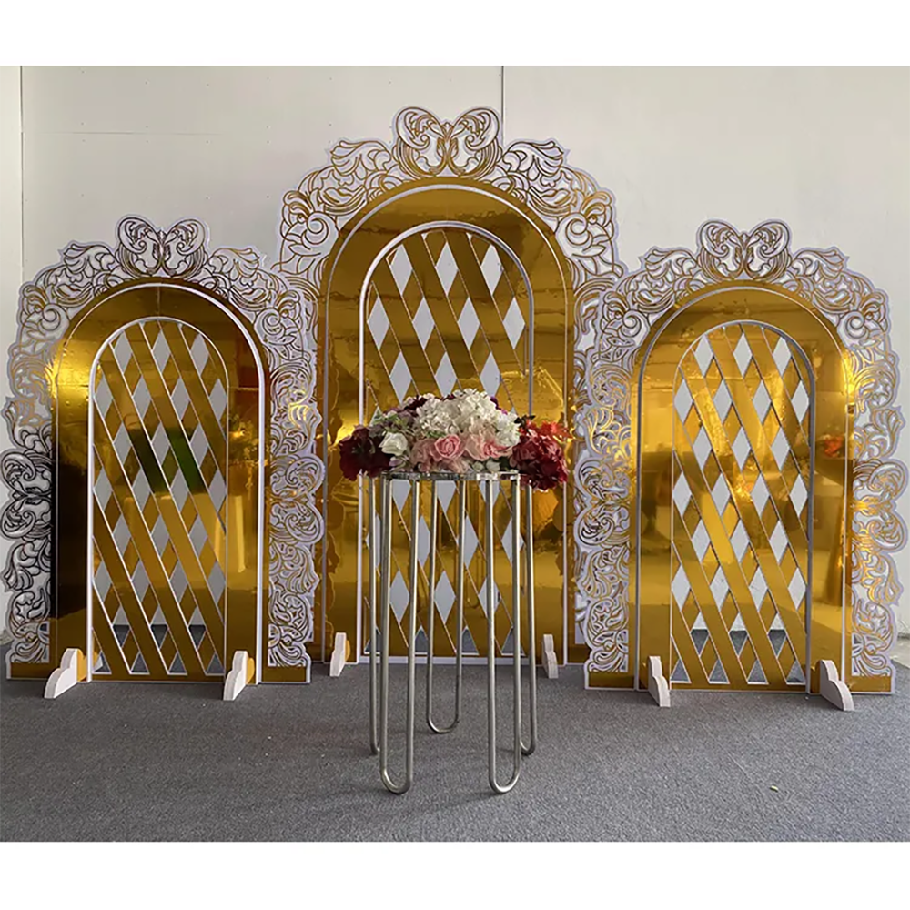 Hot Sale Gold Trim Flower Acry - огляд і ціна Party Event Supplier