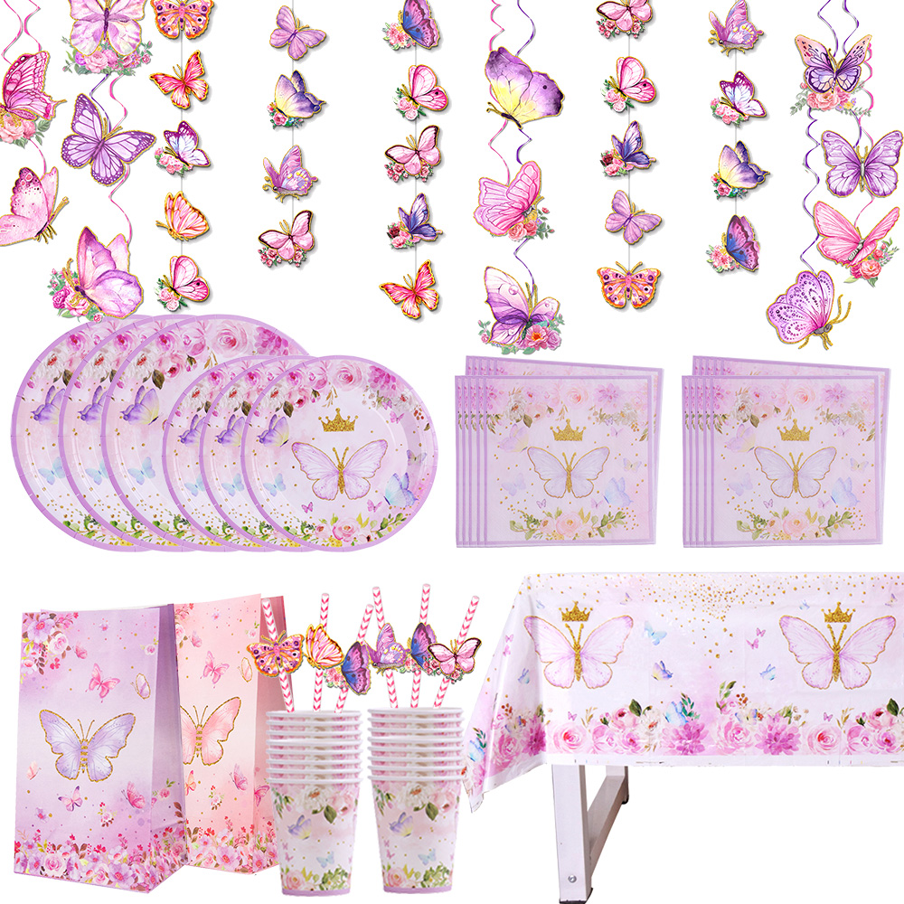 Pink Butterfly Birthday Party  - огляд і ціна Table Cloth Disposable