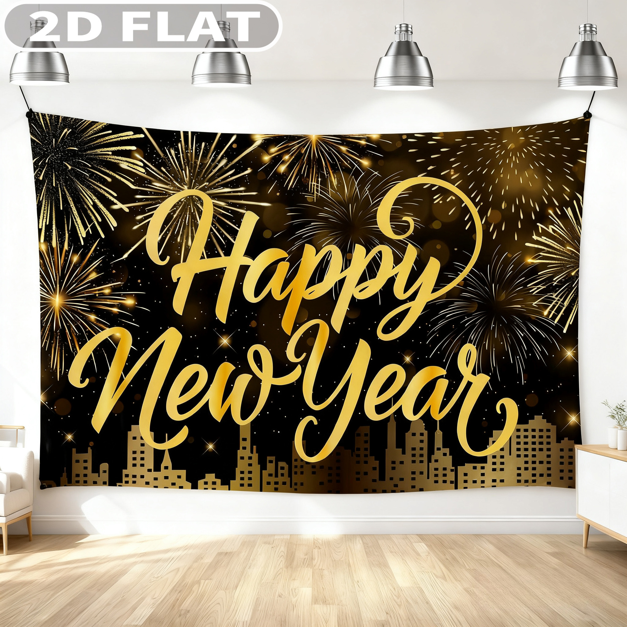 1pc Happy New Year Party Photo - огляд і ціна Party Banner Gold