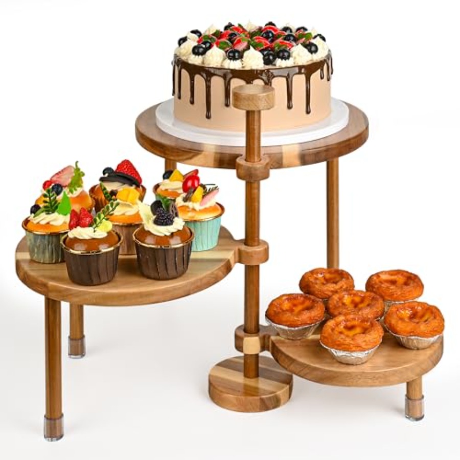 3 Tier Round Cupcake Stand 360 - огляд і ціна Cupcake Stand Tier