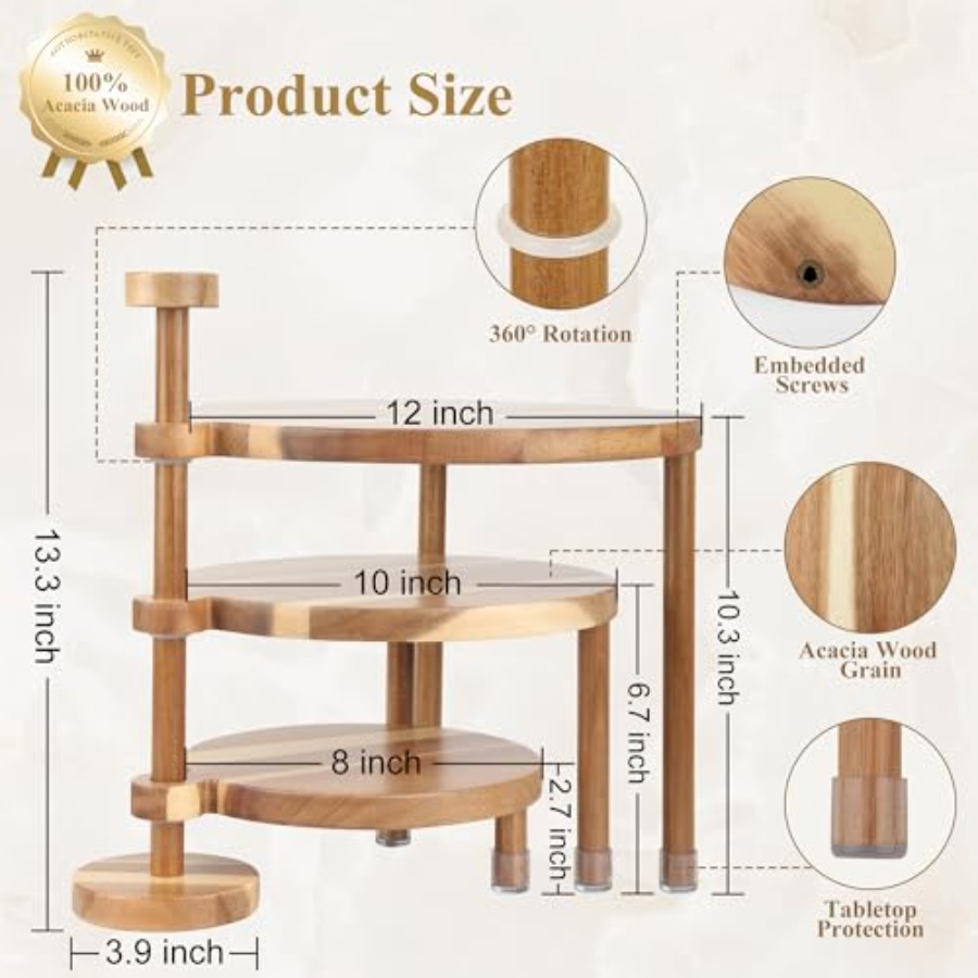3 Tier Round Cupcake Stand 360 - огляд і ціна Cupcake Stand Tier