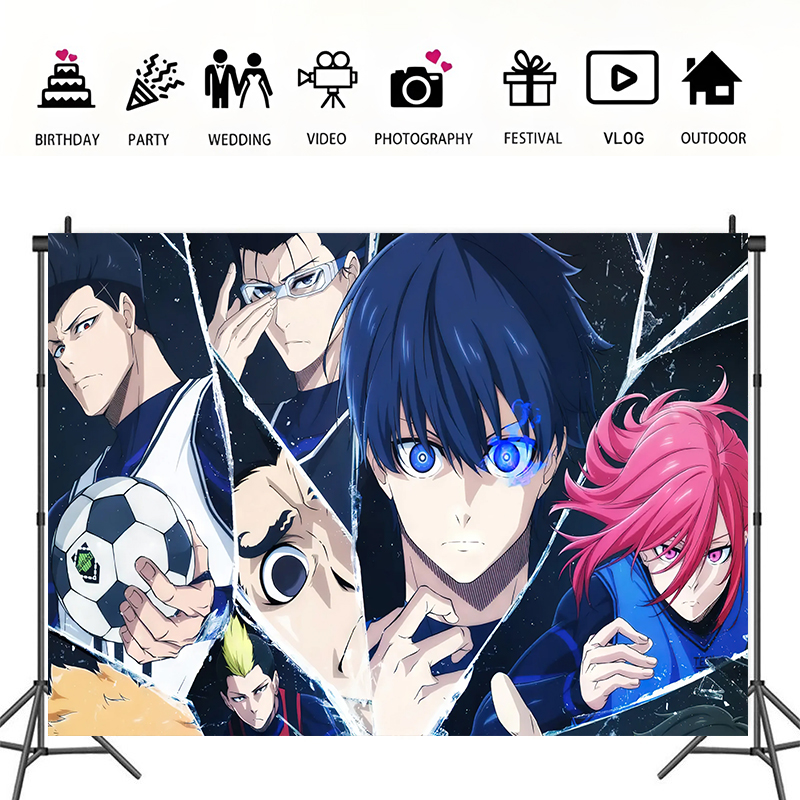 BLUE LOCK boy Backdrop Boy Bir - огляд і ціна Table Cloth Disposable