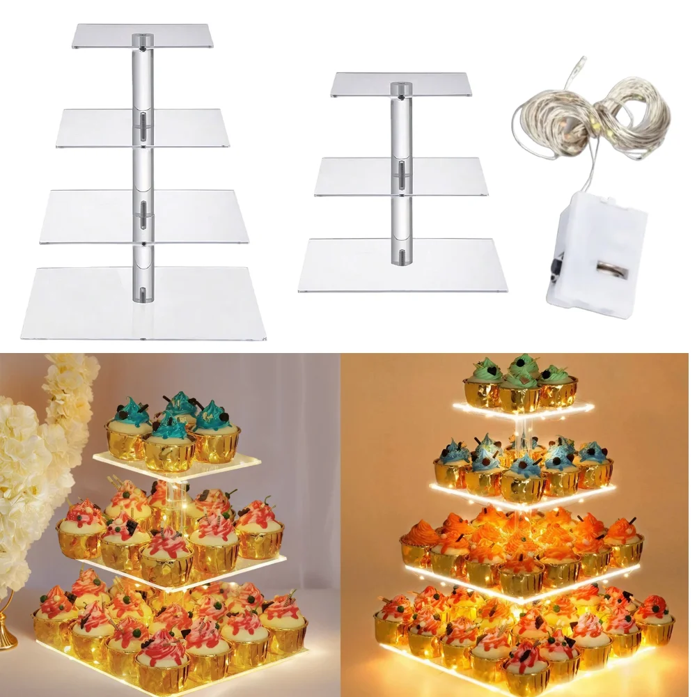3/4 Tier Acrylic Cupcake Displ - огляд і ціна Cupcake Stand Tier