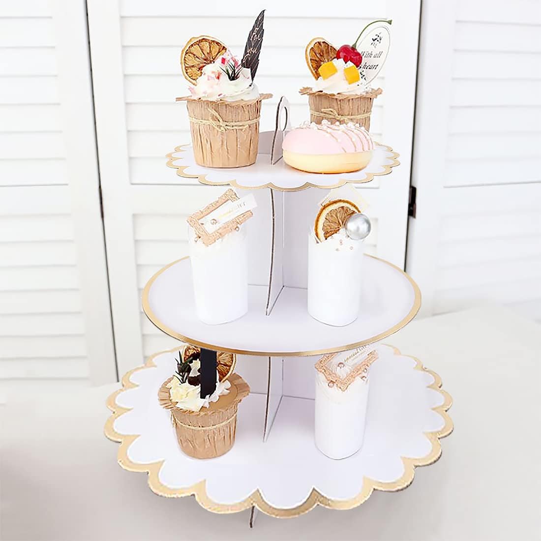 Cardboard Cake Stand 3 Tier, D - огляд і ціна Cupcake Stand Tier