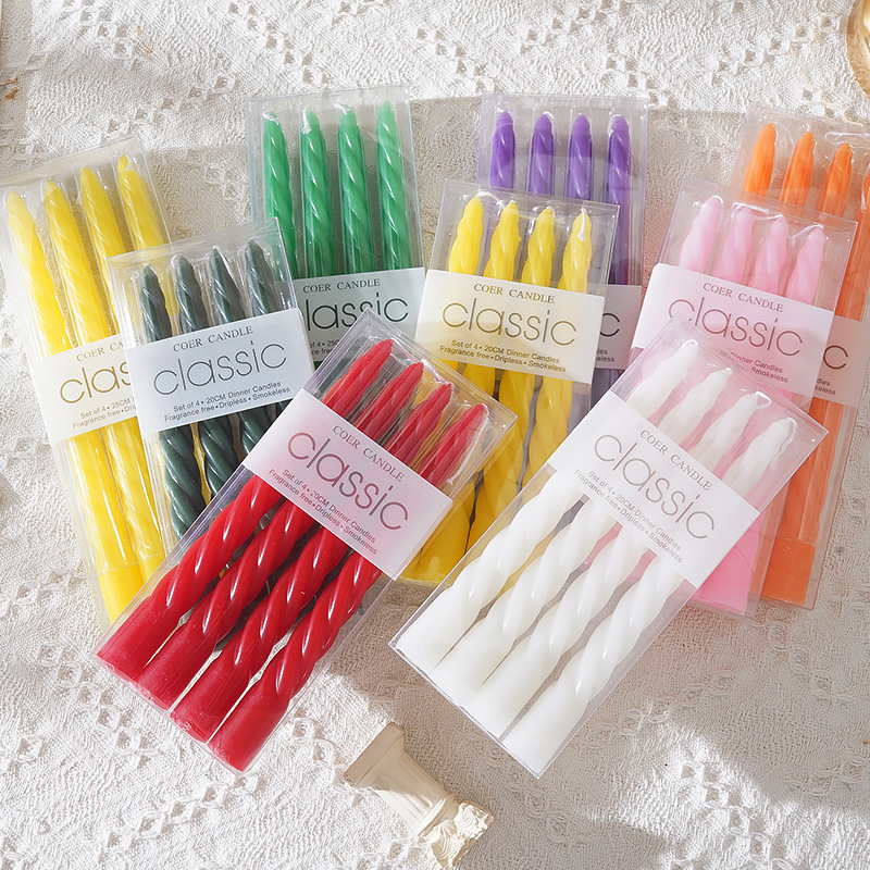 4pcs 20cm Plain Twisted Ribbed - огляд і ціна Centerpiece Stick