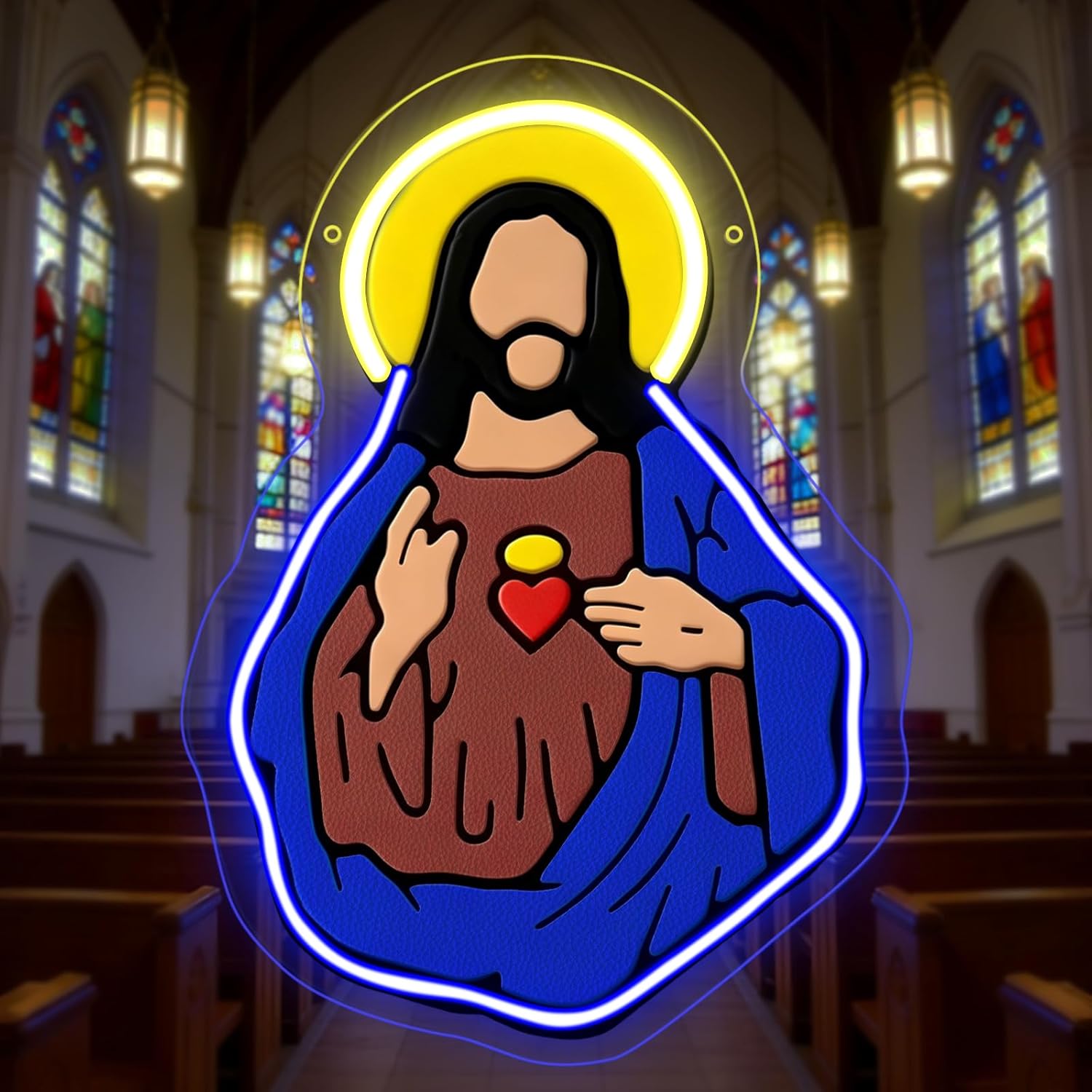Sacred Heart of Jesus Neon Sig - огляд і ціна Neon Sign Party