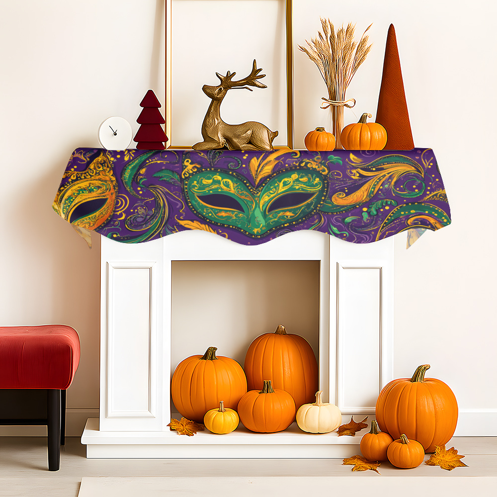 1Pc Carnival Mask Fireplace Sc - огляд і ціна Party Banner Gold